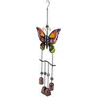 24" Purple & Bronze Butterfly Outdoor Garden Windchime