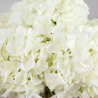 Wedding Collection 14in. Artificial Hydrangea Arrangement in Glass Vase