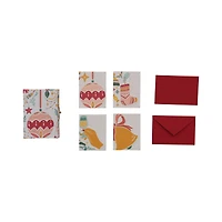 Hello Honey® Handmade Printed Recycled Paper Christmas Card Set with Holiday Icons