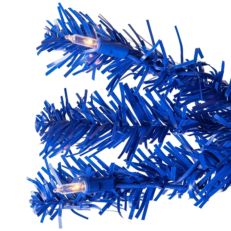 6ft. Pre-Lit Royal Blue Medium Pine Artificial Christmas Tree, Clear Lights