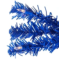 6ft. Pre-Lit Royal Blue Medium Pine Artificial Christmas Tree, Clear Lights