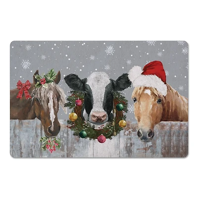 Holiday Barn Animals Floor Mat