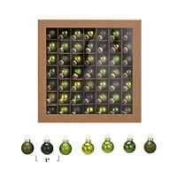 Hello Honey® 1' Green Round Glass Ball Ornaments, 49ct.