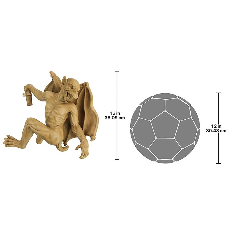 Design Tocano Large Gaston, the Climbing Gothic Gargoyle Statue