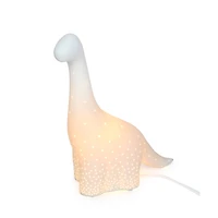Simple Designs 11" White Porcelain Dinosaur Table Lamp