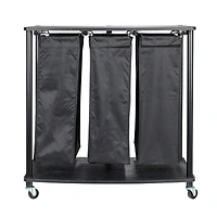 Household Essentials 3-Bag Laundry Sorter with Laminate Shelving