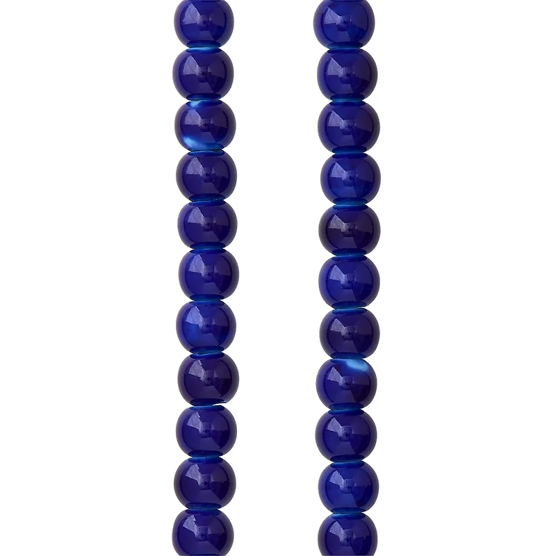 Sapphire Ceramic Round Beads, 6mm by Bead Landing™