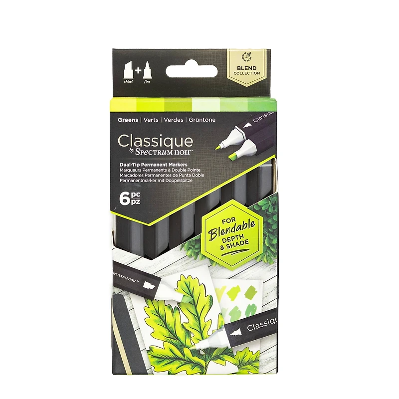Spectrum Noir™ Classique Greens Dual Tip Marker Set