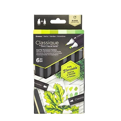 Spectrum Noir™ Classique Greens Dual Tip Marker Set