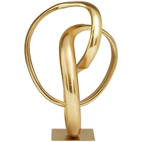 11" Gold Aluminum Abstract Sculpture
