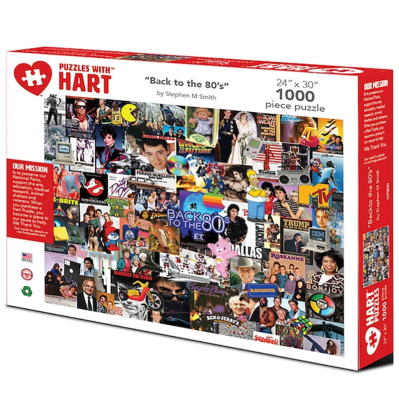 Hart Puzzles Back to the 80s by Steve Smith 1,000 Piece Jigsaw Puzzle