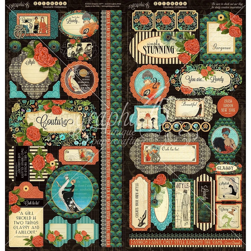 Graphic 45 Deluxe Collector's Edition Pack 12" x 12", Couture