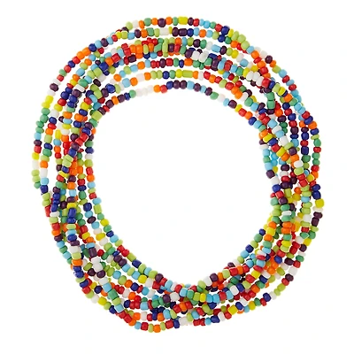 9 Pack: Multicolored Glass Seed Rondel Beads, 6/0 by Bead Landing™