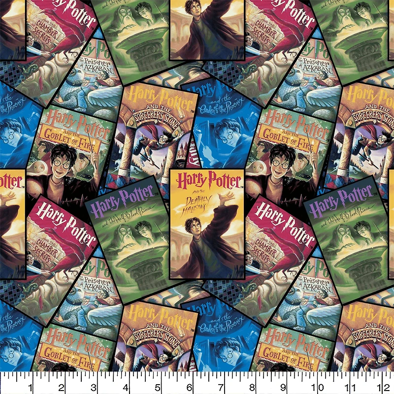Harry Potter™ Book Cover Stack Cotton Fabric
