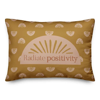 Radiate Positivity Throw Pillow