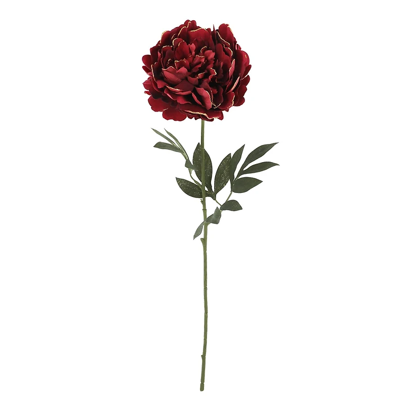 29" Burgundy Peony with Gold Glitter Stem by Ashland®
