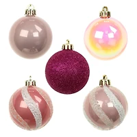 5 Pack 2.2" Holly Jolly Shatterproof Ball Ornaments by Ashland® 