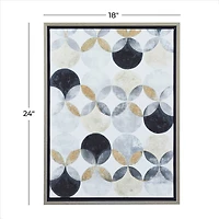 The Novogratz Gray Polystone Modern Framed Wall Art, 24" x 18" x 2"