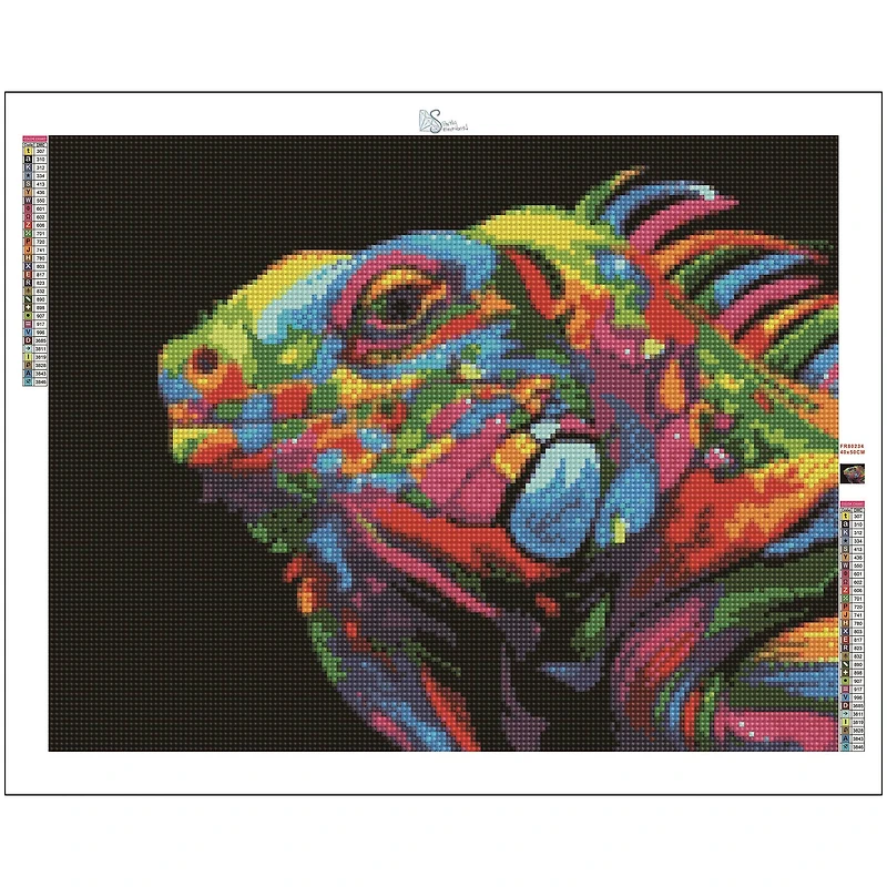 Sparkly Selections Rainbow Iguana Diamond Painting Kit