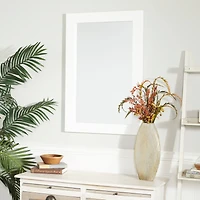 Black Wood Contemporary Wall Mirror 18" x 28"
