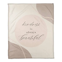 50" x 60" Kindness Is Always Beautiful Coral Fleece Blanket