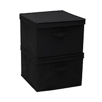 Household Essentials Canvas Storage Boxes with Lids
