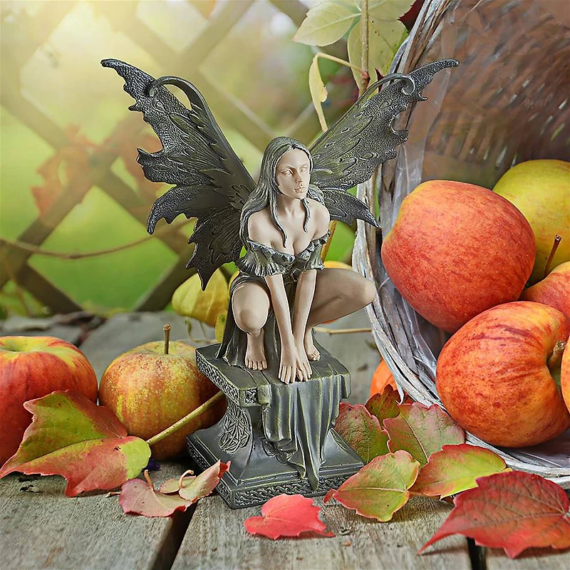 Design Toscano 9.5" Celtic Fairy's Perilous Perch Garden Statue