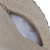 Hello Honey® Hand-Embroidered Stripes Cotton & Linen Blend Pillow with Tassels