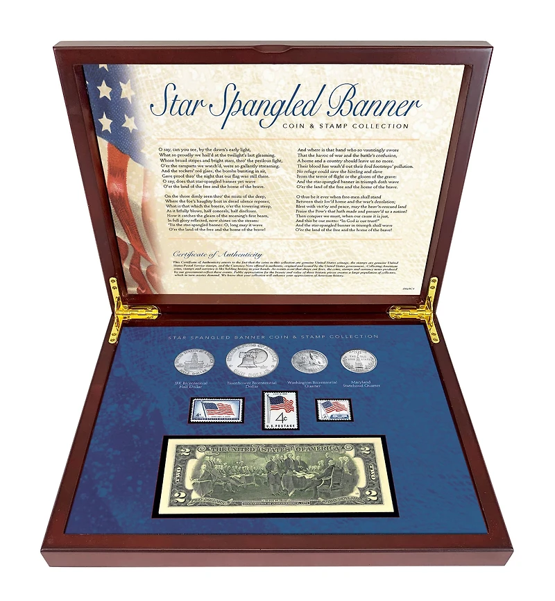 American Coin Treasures Star Spangled Coin & Stamp Box Set
