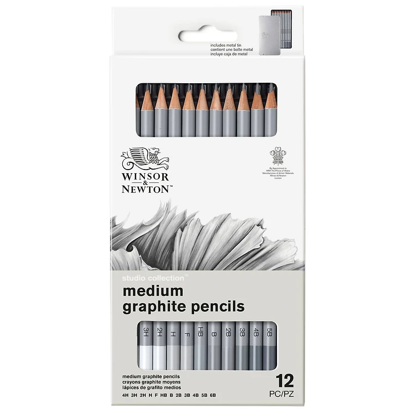 6 Packs: 12 ct. (72 total) Winsor & Newton™ Studio Collection™ Graphite Pencil Tin Set