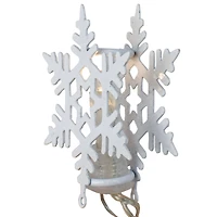8ct. Warm White LED Snowflake Christmas Lights