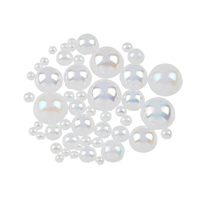 Plastic Round Flatback Pearl Mix by Bead Landing
