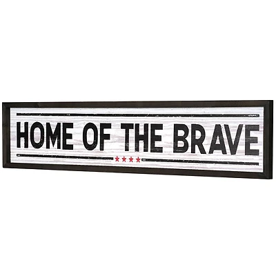 American Art Décor™ 36" Home Of The Brave Wood Novelty Wall Sign