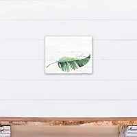 Green Gather Leaf 11" x 14" Canvas Wall Art