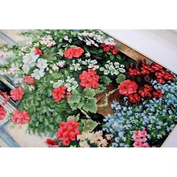Luca-s Terrace With Flowers Counted Cross Stitch Kit