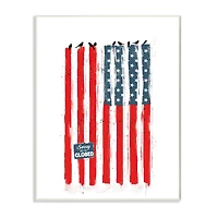 Stupell Industries American Flag Birds on Wall Political Statement Wall Plaque Art