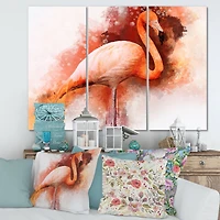 Designart - Portrait of Pink Flamingo II
