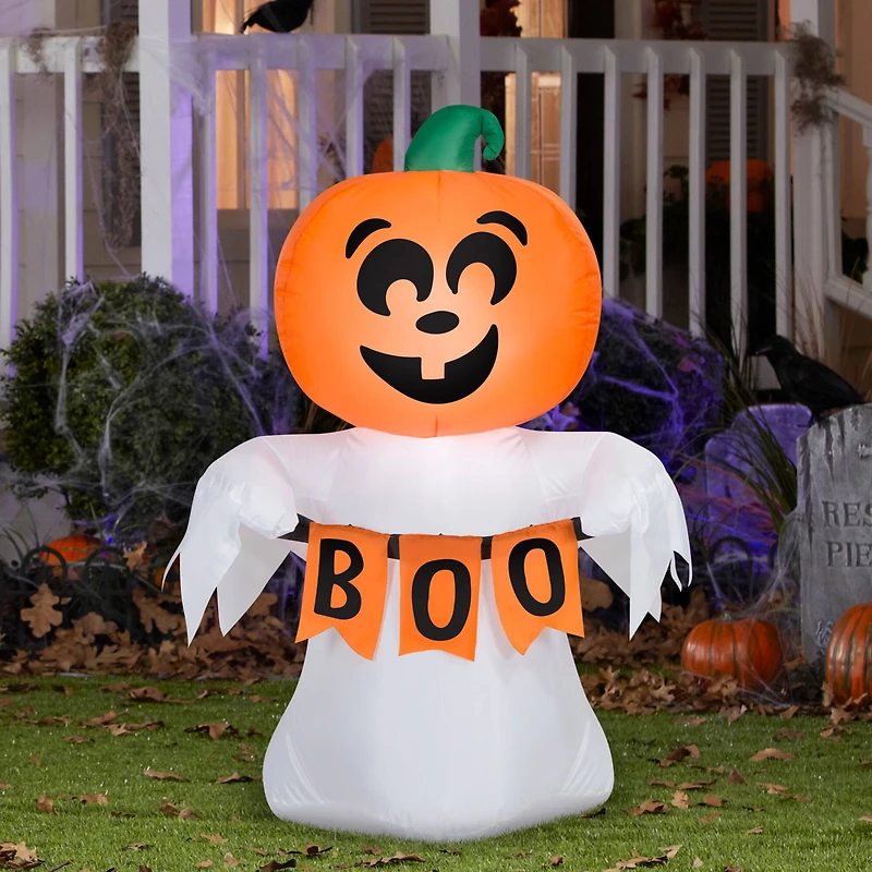 3.5ft. Airblown® Halloween Inflatable Jack-O'-Lantern Ghost