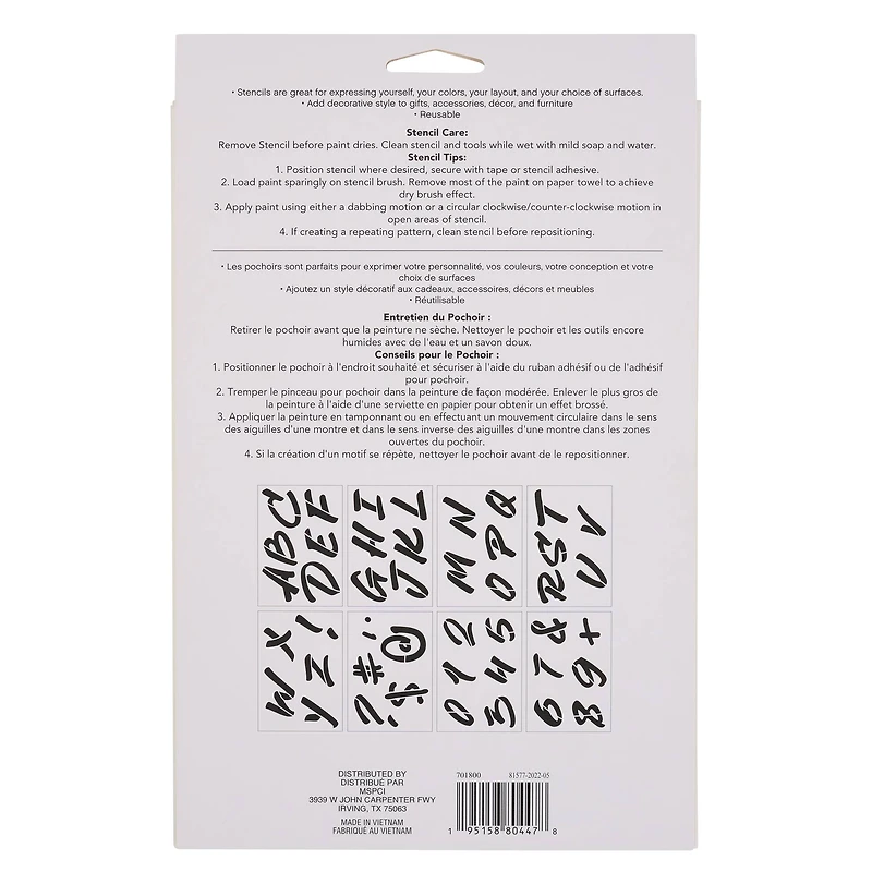 3" Handwritten Alphabet Stencils by Craft Smart®