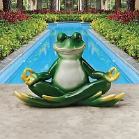 Design Toscano 12" Strike a Pose Zen Yoga Frog Statue