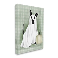 Stupell Industries Dog Ghost Halloween Costume Canvas Wall Art