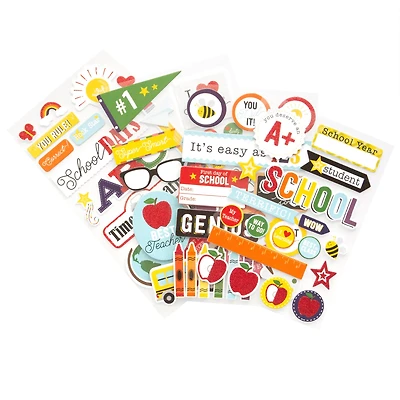 12 Pack: School Flipbook Chipboard Dimensional Stickers by Recollections™