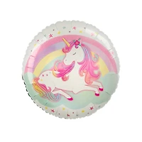17" Enchanted Unicorn Round Foil Balloon