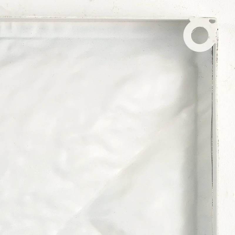 White metal geometric dimensional wall décor