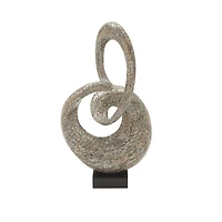 30" Gray Capiz Shell Abstract Sculpture