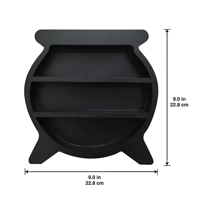 9" Black Cauldron Wall Shelf by Ashland®