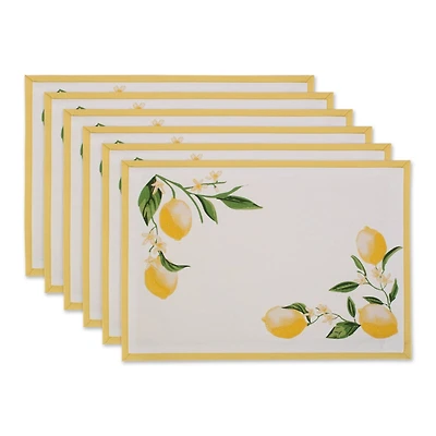 DII® Lemon Bliss Placemats, 6ct.