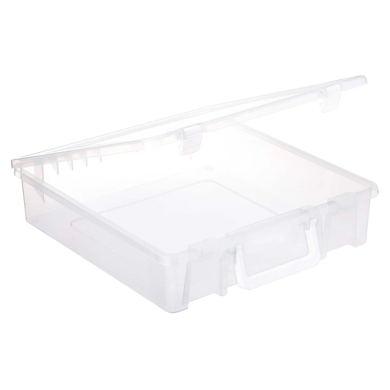 6 Pack: 12" x 12" Latching Storage Case by Simply Tidy™
