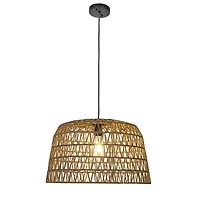 Hello Honey® 19.5" Boho Open Weave Metal and Paper Rope Ceiling Light