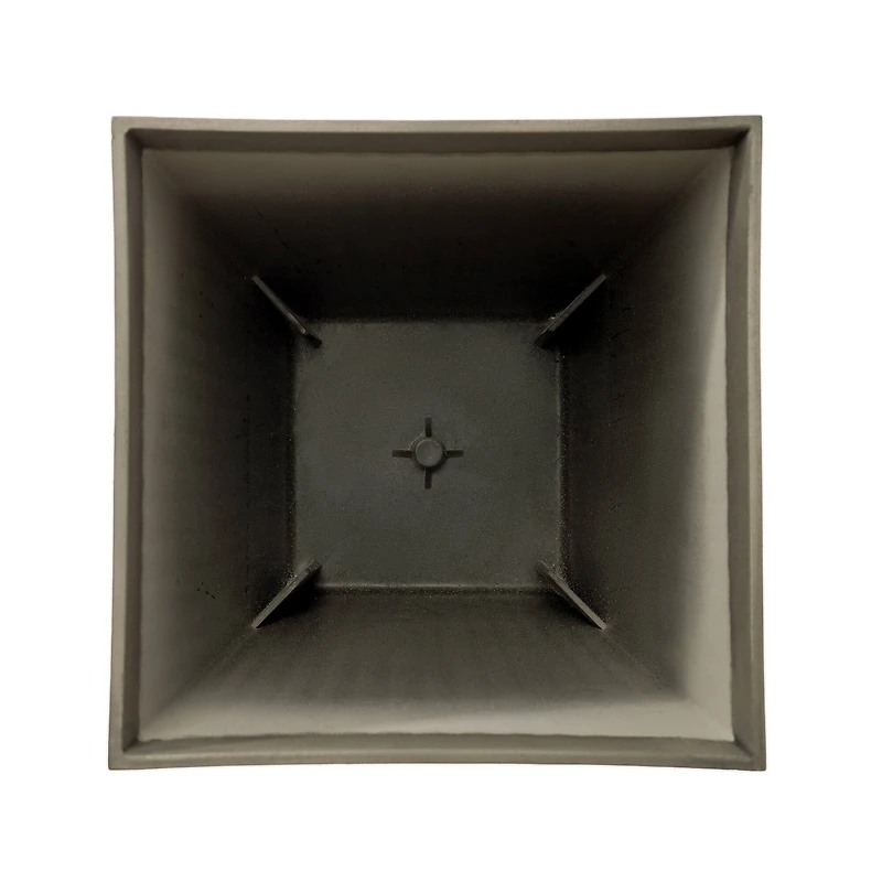 Glitzhome® 23" Eco-Friendly Oversized Faux Concrete Square Fluted Pot Planters